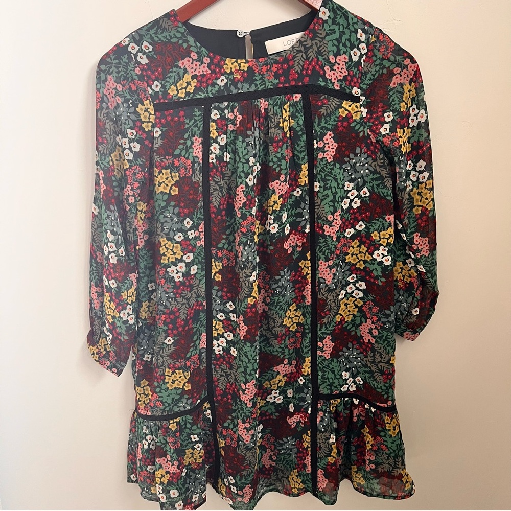 Loft indie boho prairie relaxed fit women dress size XXSP